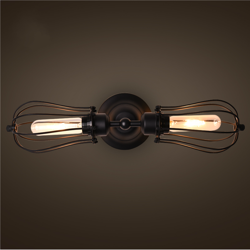 Loft rustic iron lighting sconce warehouse light