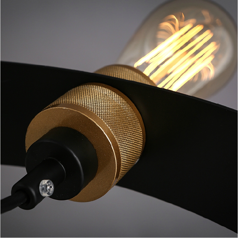 Busterand Punch Loft Style Chandelier Loft Lighting Retro Iron Pendant Light Edison Bulb