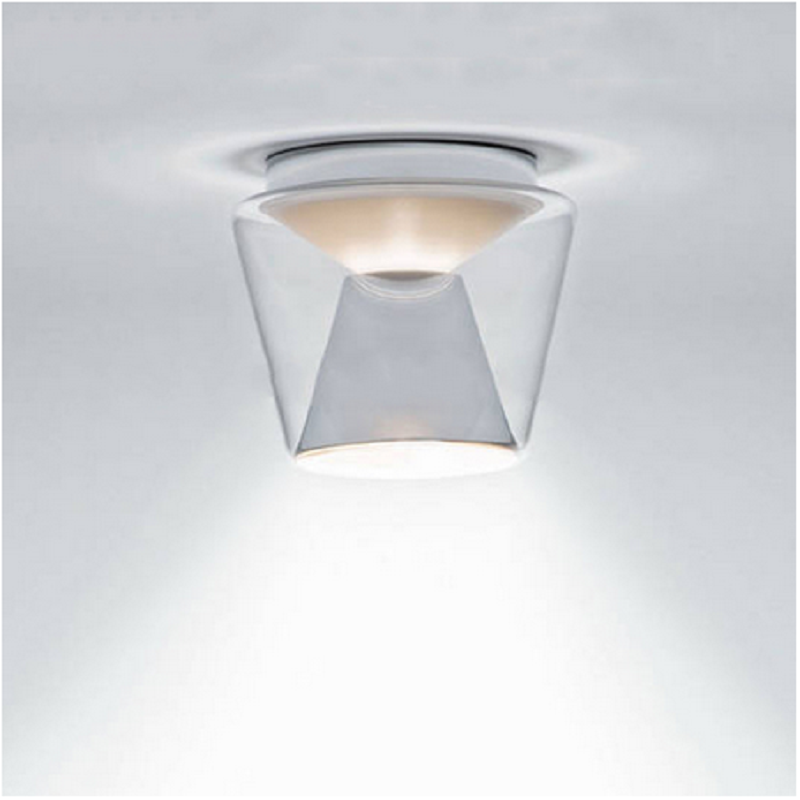 Modern Simple Transparent Metal & Glass Ceiling Lamps LED Ceiling Lights for Living Rooms