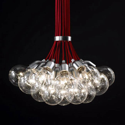 Simple Transparent Glass Custom Quantity Combination Hanging Lamp