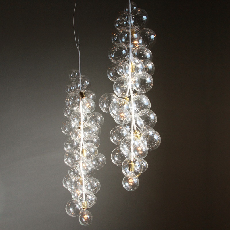 E27 Modern Glass Hubble-Bubble Chandelier Lamp for Indoor Decoration