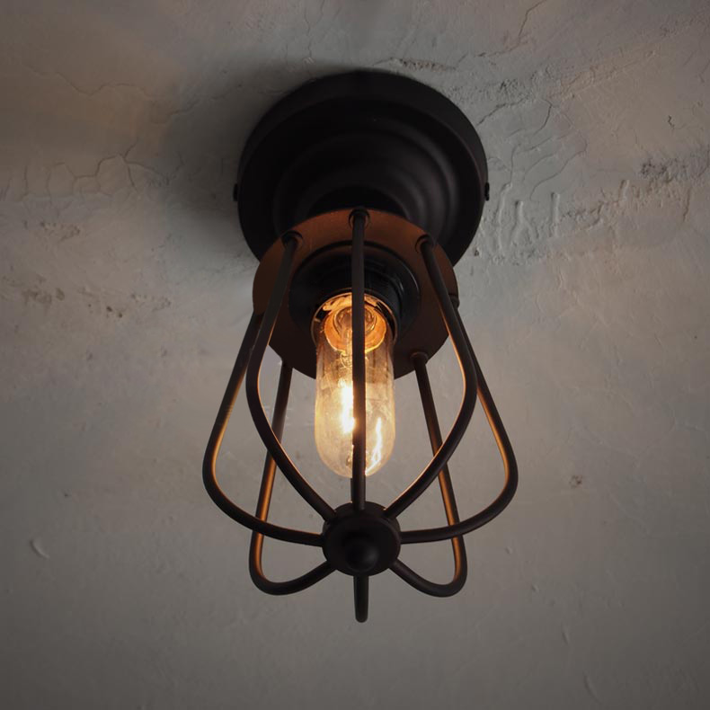 Retro rustic industrial style iron ceiling light for loft lighting