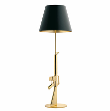 rifle shape creative modern golden table lamp