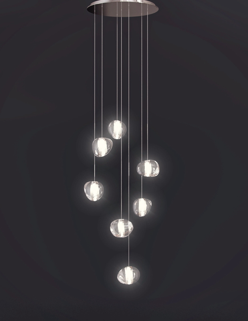 Mizu Crystal Glass Chandelier landscape lamps LED lighting （5317101）