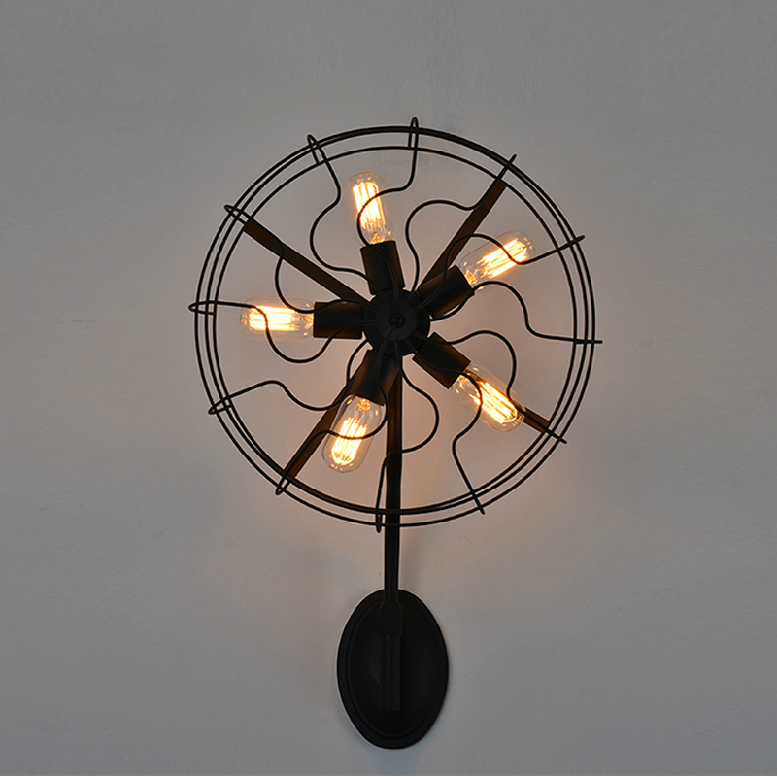 Industrial Retro rustic loft style fan shape wall sconce lighting from China manufacturer
