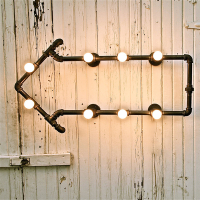 Vintage Iron Pipe Wall Lamp Edison Bulb Wall Lamp Antique Wall Lamp Rust Iron Wall Lamp Lights