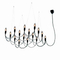 New design interesting structure chain chandelier with many bulbs