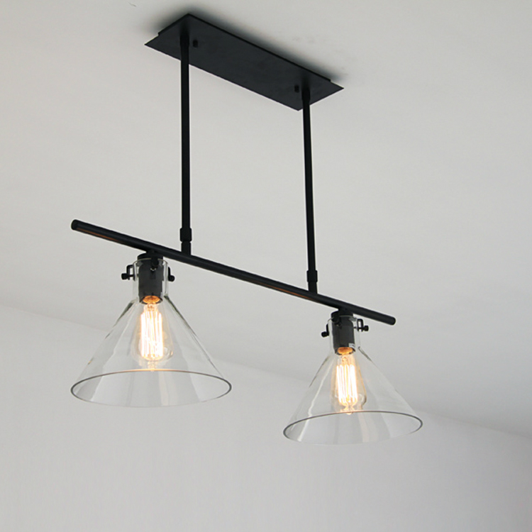 Industrial hanging lighting vintage glass pendant light