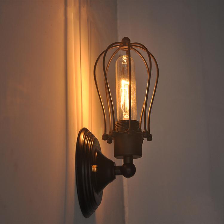 Retro rustic industrial style loft wall sconce 