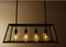 RH Metal Glass Box Shape Edison Bulbs Pendant Lighting Modern Filament Chandelier
