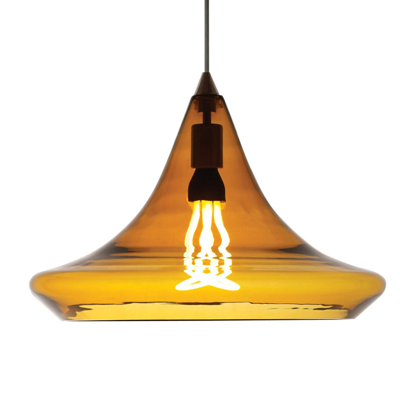 1*E27 with Metal+Glass Hanging Light Colorful Pendant Lamp